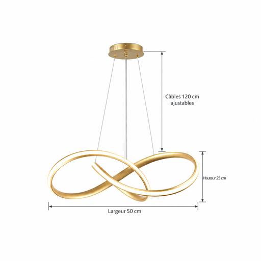 LUSTRE SIGNATURE DORÉ — Lustres