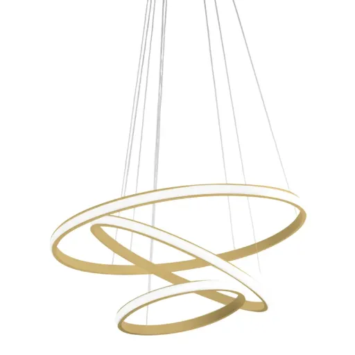 LUSTRE DORÉ 3 CERCLE