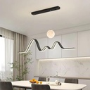 Lustre Moderne décorative Nordique en forme de Lune et Vague 
