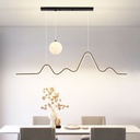 Lustre Moderne décorative Nordique en forme de Lune et Vague 