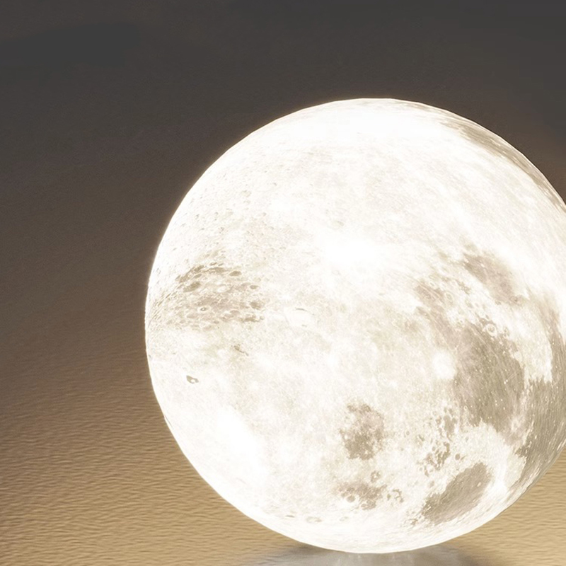 Lustre Moderne décorative Nordique en forme de Lune et Vague 